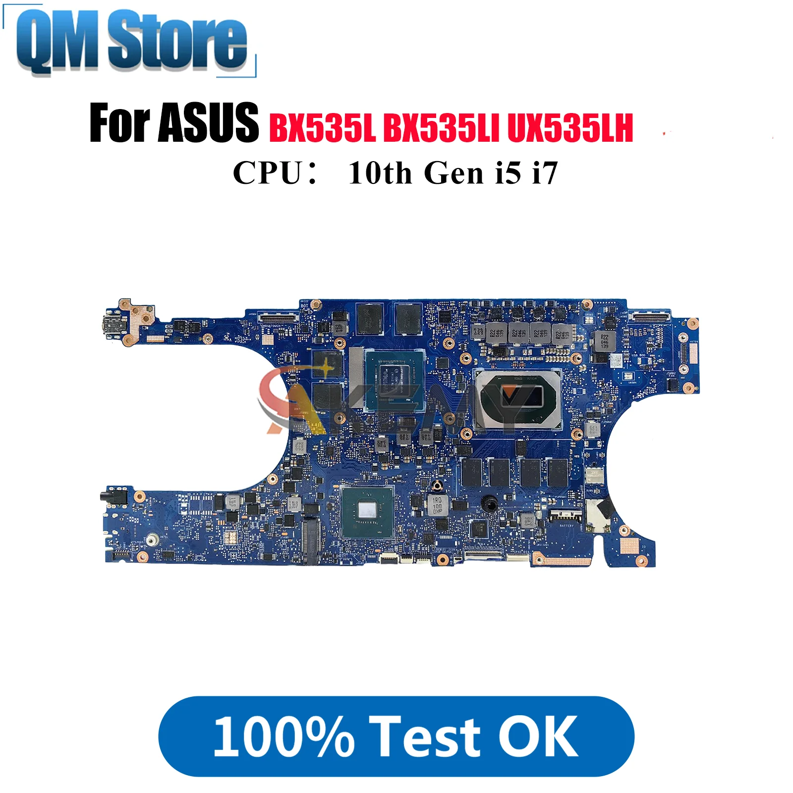 

UX535LH Laptop Motherboard For ASUS ZenBook BX535LH BX535LI UX53LH UX53Li UX535 BX535L Notebook Mainboard With 10th Gen i5 i7