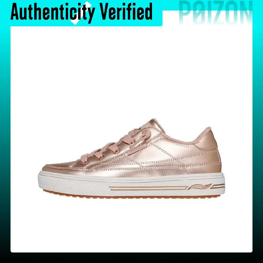 Skechers Arch Fit Leather Low top Casual Shoes Women's Rose Gold 177215-RSGD