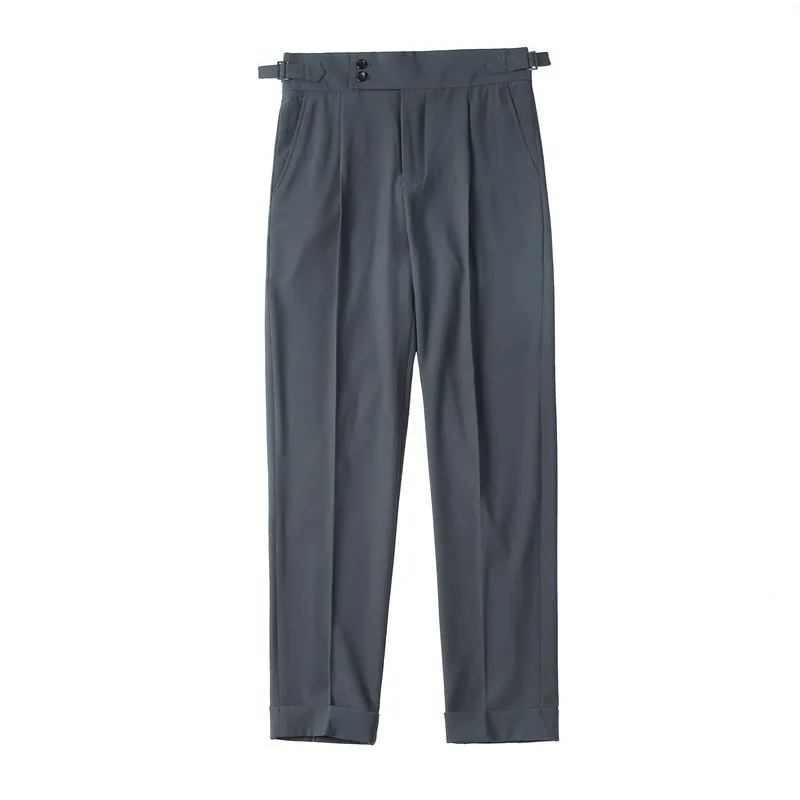 Autumn Suit Pants, Men's New Slim Fit, Solid Color Small Suit Pants, Korean Version, Fashionable Straight Leg Pants, Men's