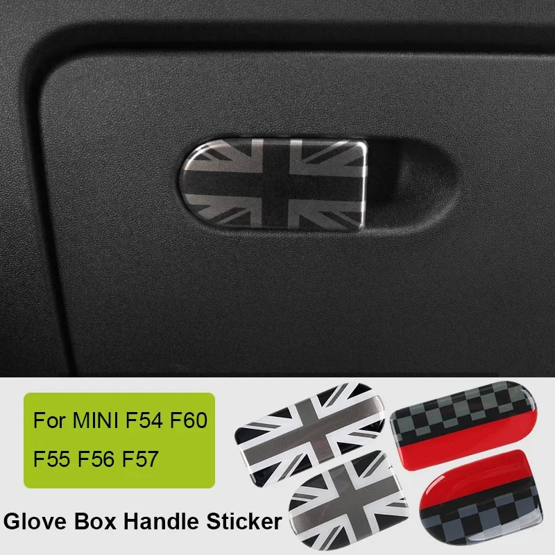 For Mini Cooper F54 F60 F55 F56 F57 Clubman Countryman Car Copilot Storage Glove Box Frame Handle Handrail Cover Trim Stickers