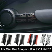 For Mini One Cooper S JCW F56 F57 F55 Car Interior Door Handle Knob Covers Stickers Auto Styling Accessories