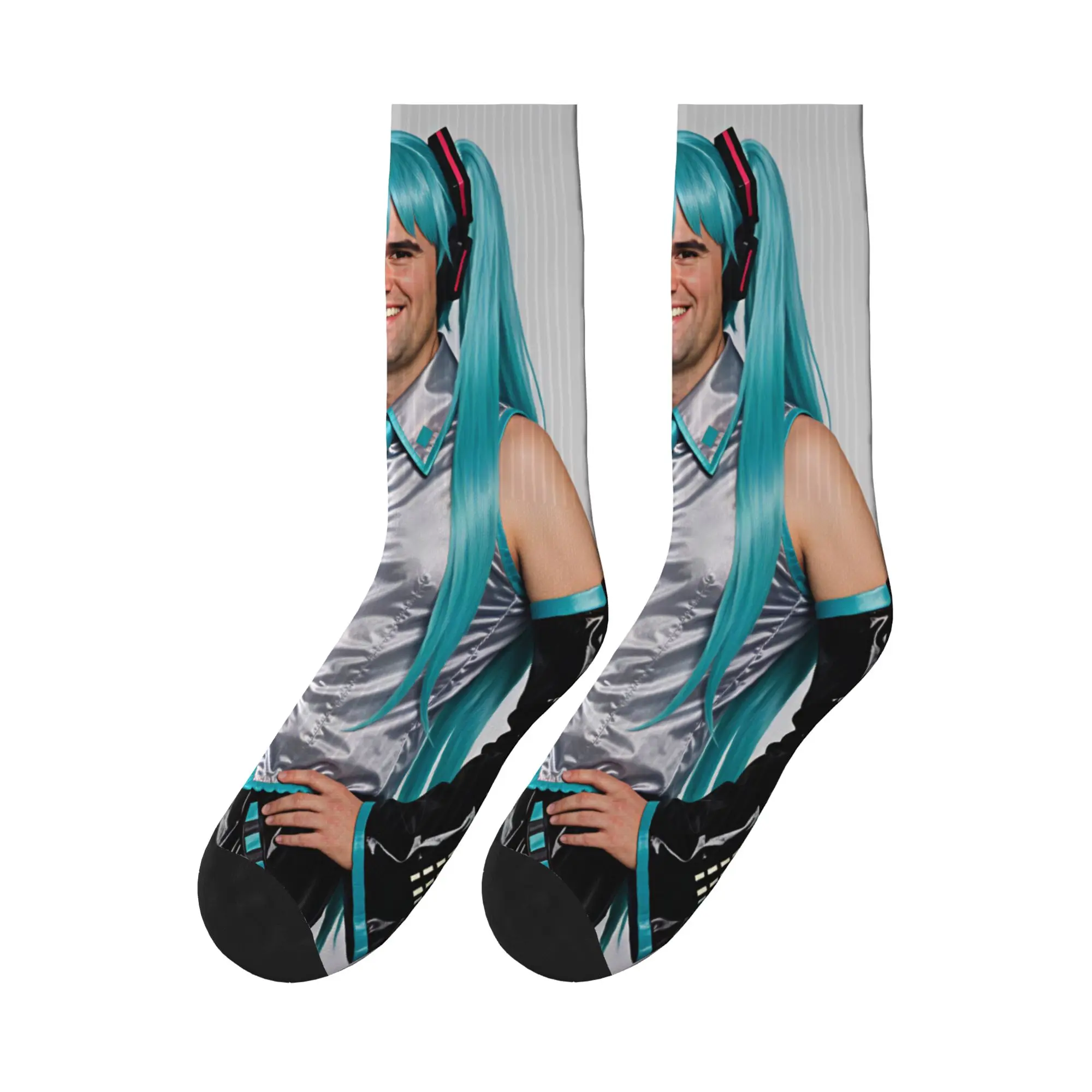 Charlie Kirk Cosplay Funny Meme Stockings Men  Socks Soft Modern Socks Autumn Running Anti-Slip Graphic Socks Gift