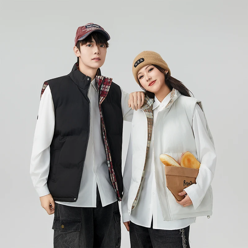 

Зимний утепленный жилет с воротником-стойкой из хлопка: модный, теплый, универсальный, повседневный, свободного кроя, для отдыха, из полиэстера и нейлона