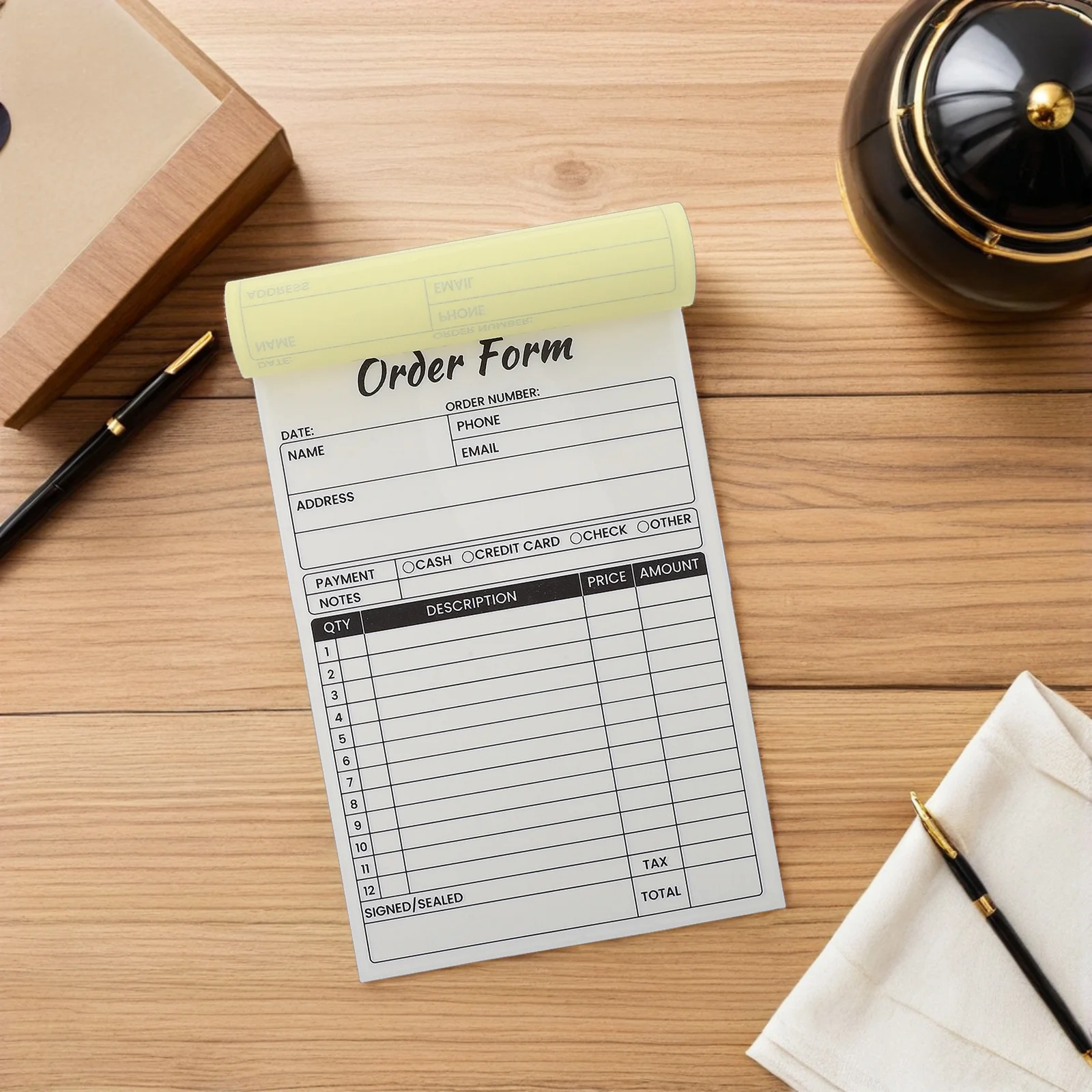 كتاب فاتورة مكرر محمول 300 صفحة مقاس A4 سهل الكتابة على ورق ناعم مناسب لمحلات البيع بالتجزئة و #2