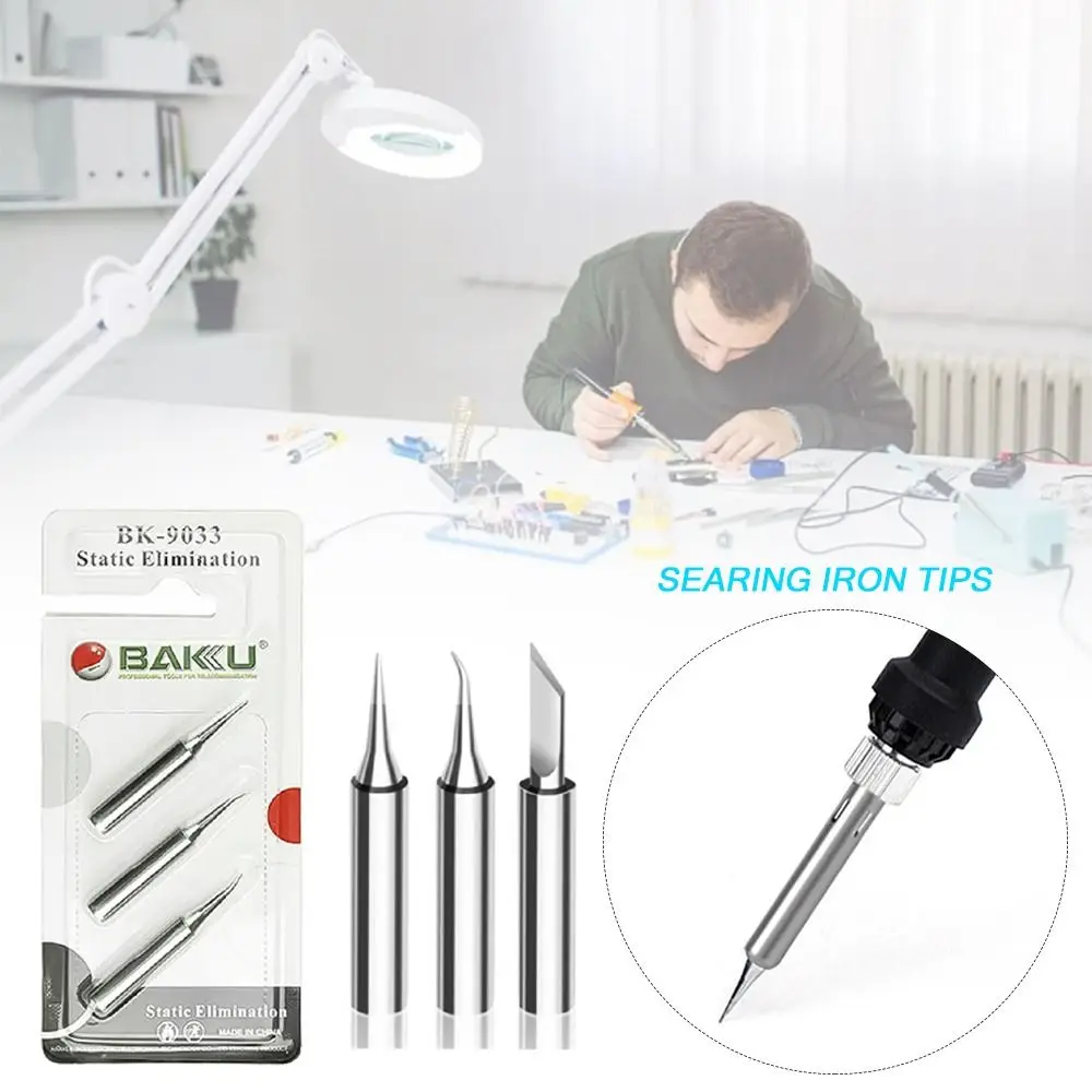 Durable 900M-T-I K S Welding Tips BK-9033 Lead Free Solder Head Searing Iron Tips for 900M 907 913 376 453 601D 878L
