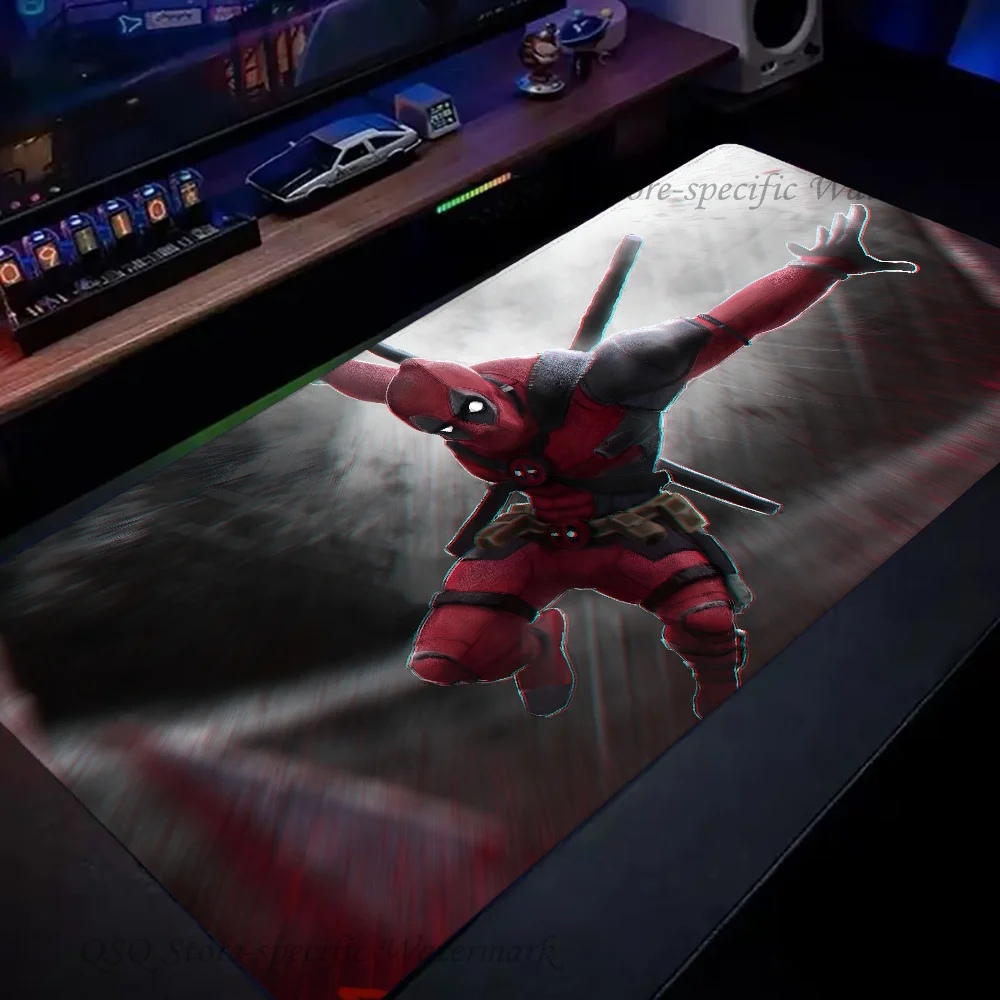 Imagem -03 - Grande Mouse Pad Lockedge Gaming Cool Deadpool Mousepad Tapete de Mesa de Teclado de Computador