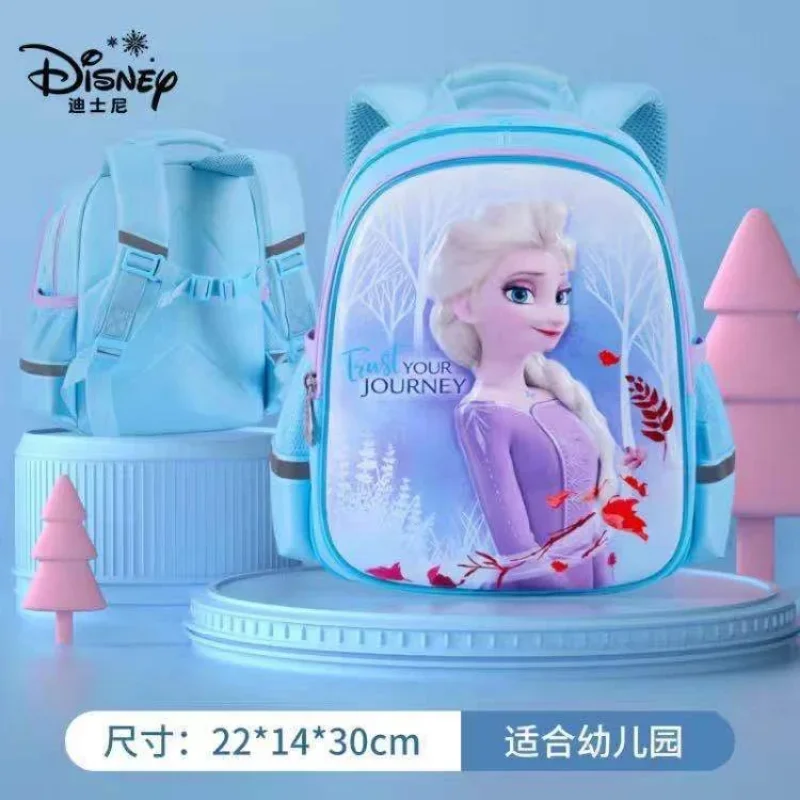 Disney princesa Elsa estudante schoolbag, grande capacidade mochila, desenhos animados, leve, bonito crianças, novo