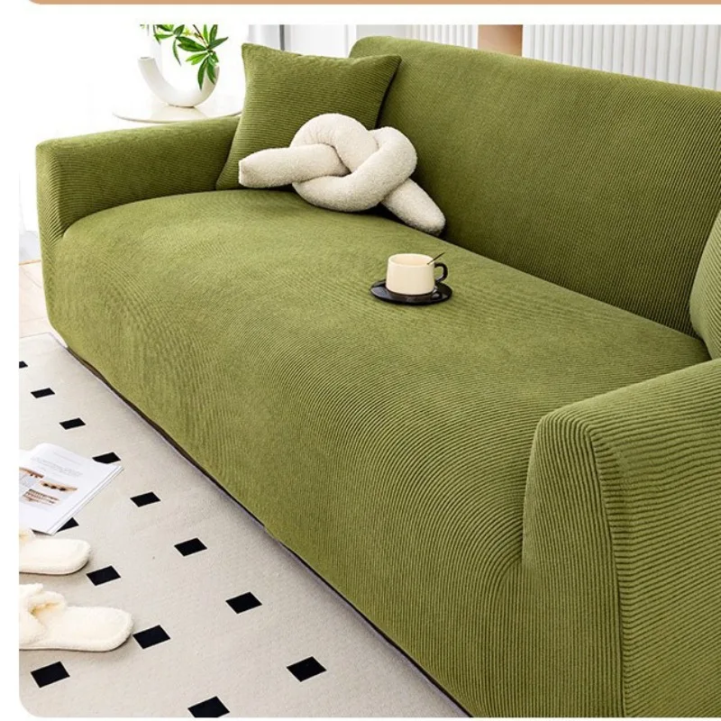 Elastic Jacquard Fabric Sofa Cover Stretch Couch Cover Sectional L Shape Sofa Slipcover Corner Case for Living Room 1/2/3/4 Seat