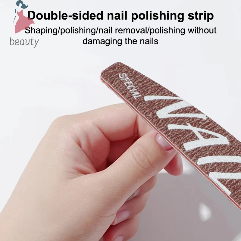 Buffing Schuren Halfmoon Vormen Pro Manicure Nagelvijlen Dubbelzijdig Nagelverzorging Gereedschap Nagels Wasbaar 100/150/180/240 Grit