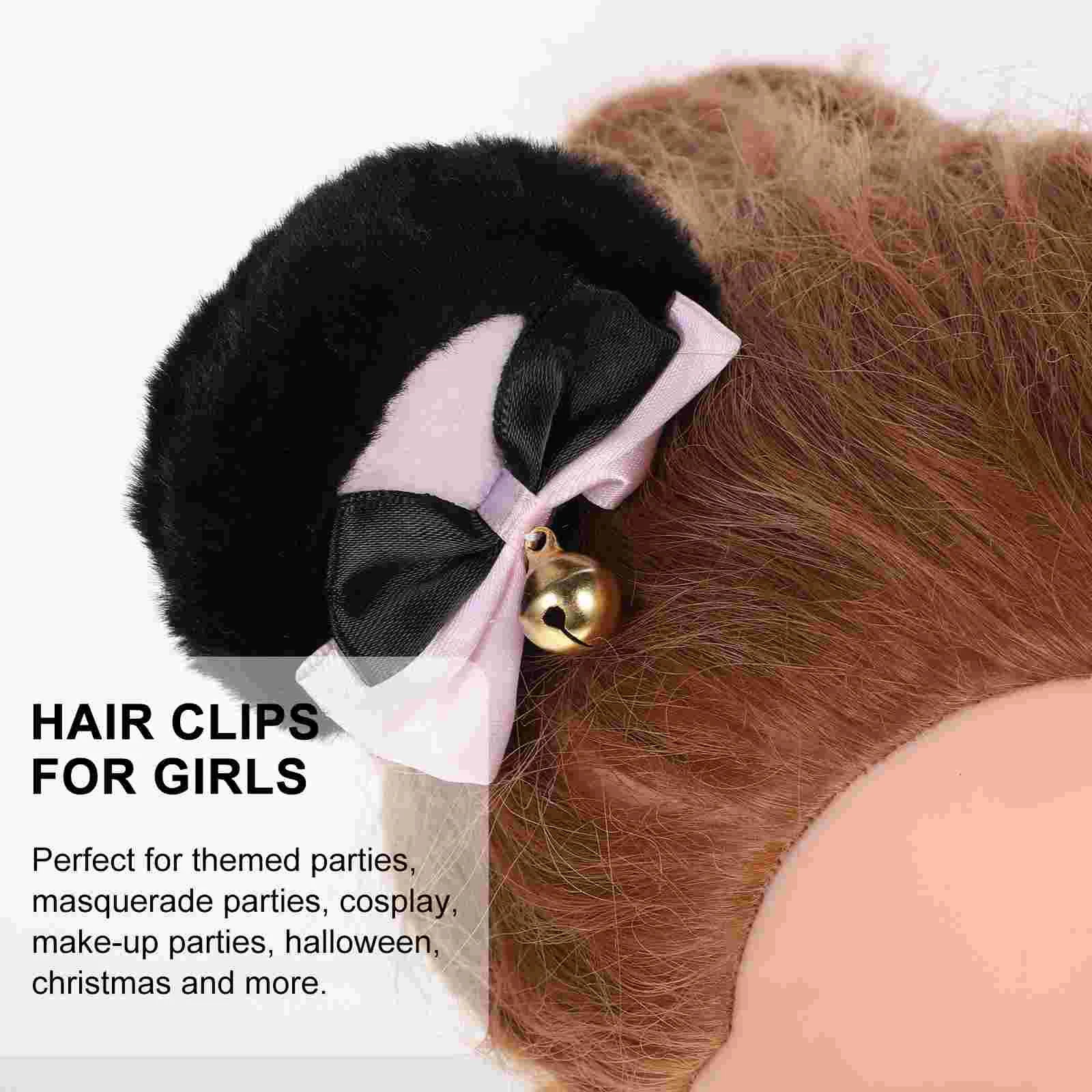 Pince à Cheveux en Forme d'Ours pour Femme, Accessoires Kawaii pour Tenues, Cosplay, Cloches