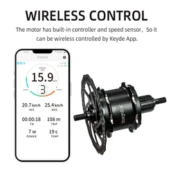 Keyde P100 kit motore mozzo posteriore controllo wireless sensore di coppia kit di conversione ebike