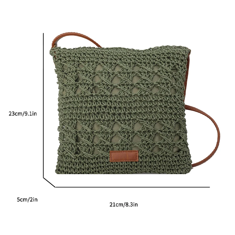 A leisure pure color straw woven bag women\'s environmental protection woven bag advanced materials fine work holiday