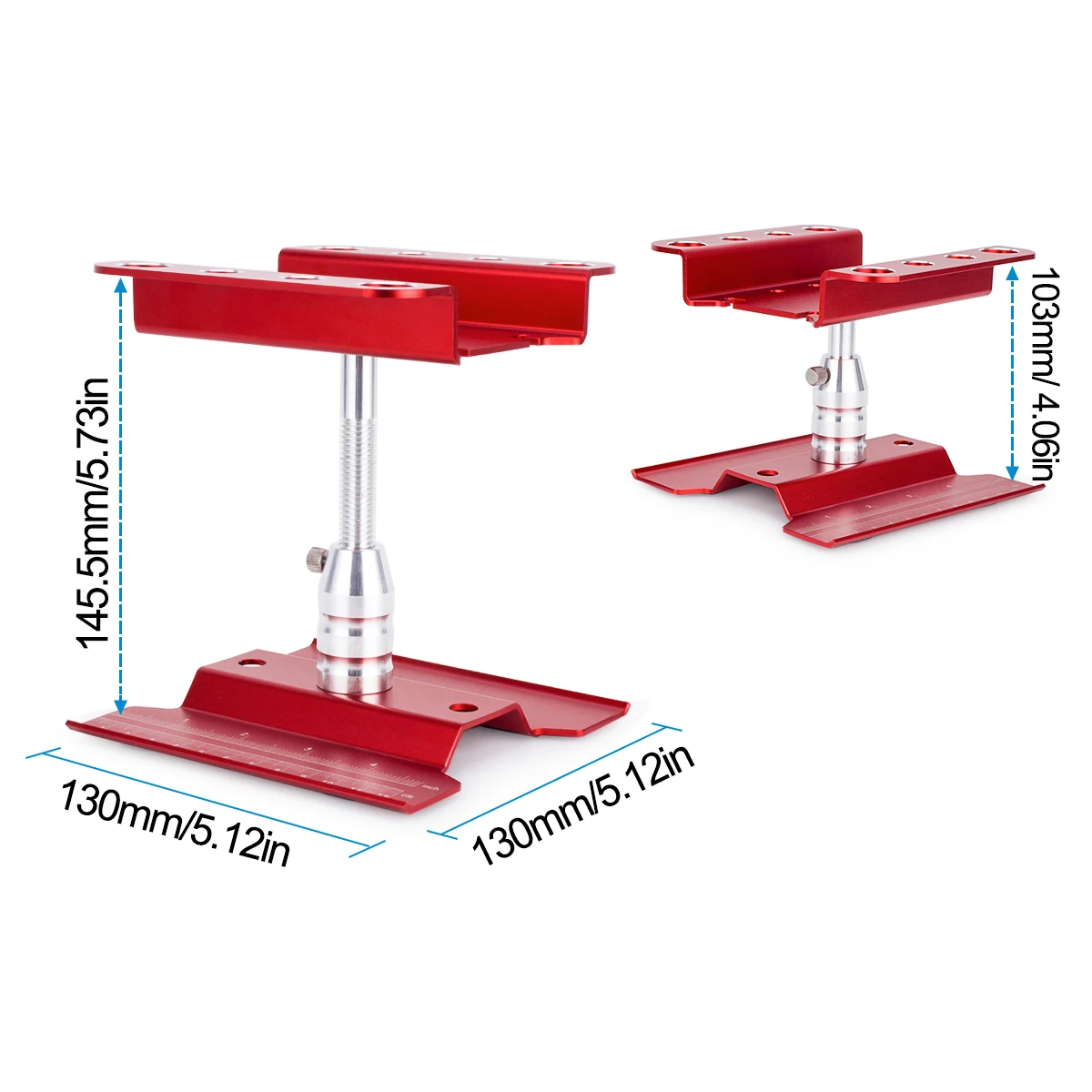 360° Rotating Aluminum Alloy RC Car Repair Stand，Universal Workstation for 1/8 1/10 Scale Crawler TRX-4 Axial SCX10 Buggy