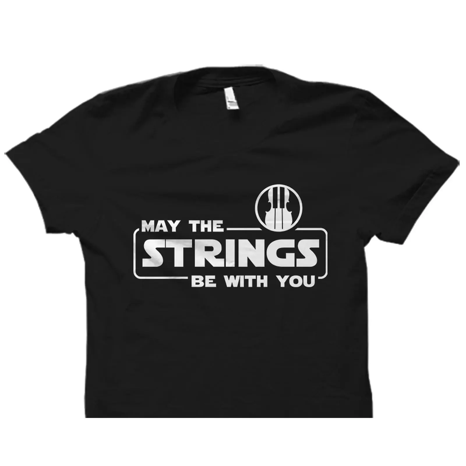 May The Strings Be With You Funny Violin T Shirt Violinist Music Lover  vintage Washed Casual Stylish Unisex Stretched Soft