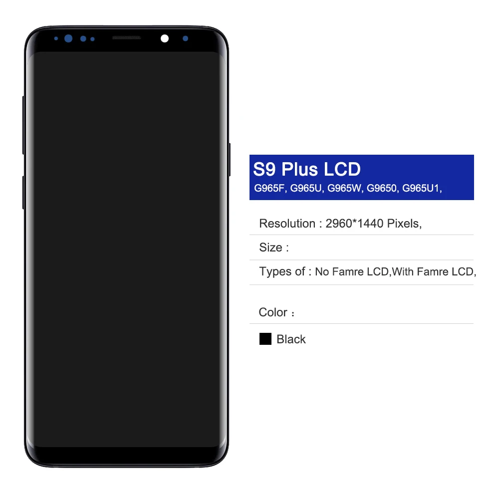 AMOELD For Sumsung Galaxy S9 Plus LCD Display G965F G965U Touch Screen Digitizer Assembly For Samsung S9+ Display Screen