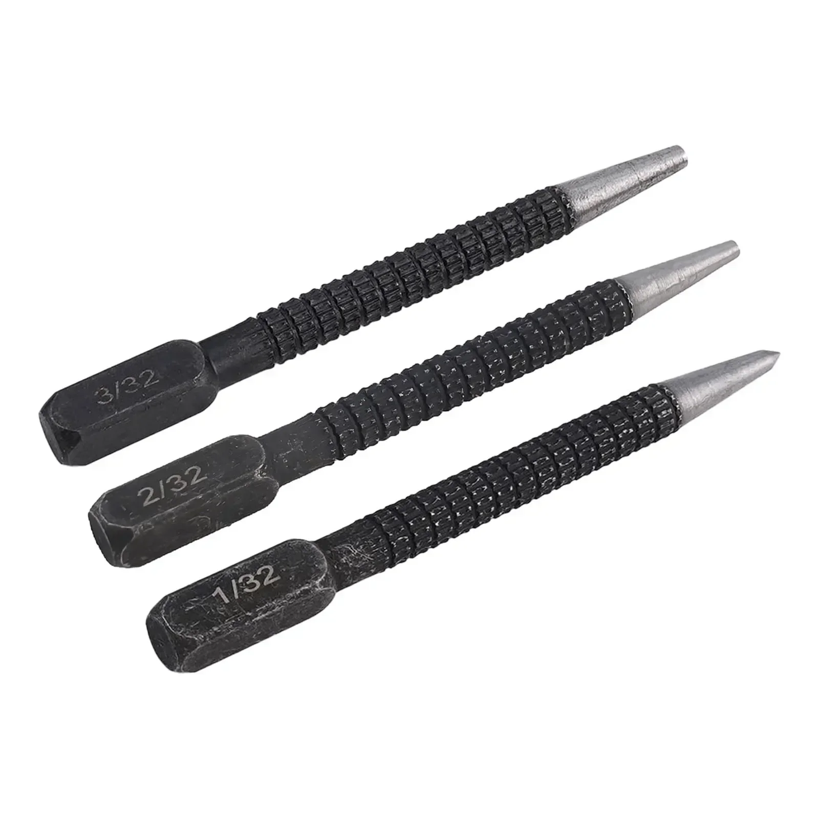 Center Punch Nail Setter Punch Knurled Body Square Striking Head Punches Carbon Steel Carbon Steel Center Punch