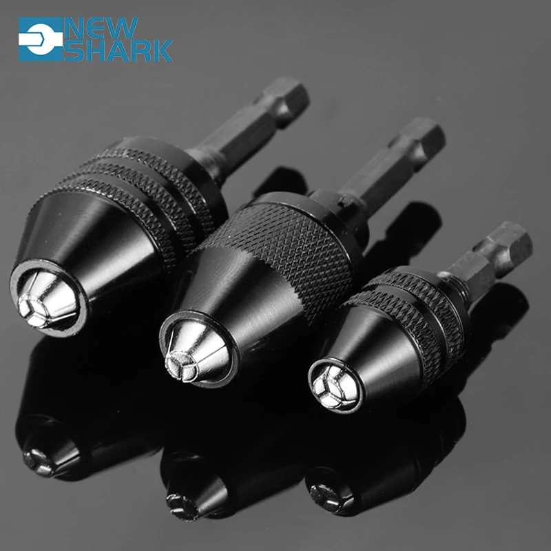 0.3mm-8.0mm Keyless Drill Chuck Impact Driver Adaptor Electric Micro Motor Fixture Clamp Screwdriver Bits Mini Collet Chucks Hex