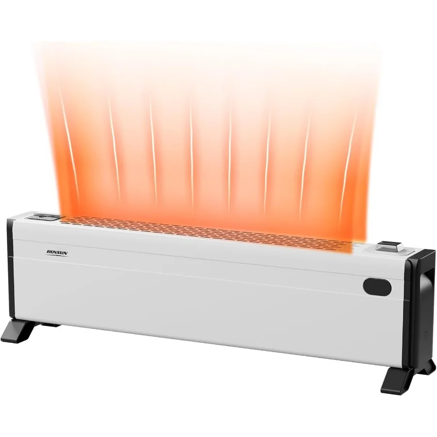 

32-inch Electric Baseboard Heater with Knob Control for Indoor Home Bedroom Office Use 1500W Space Heater with Humidification F