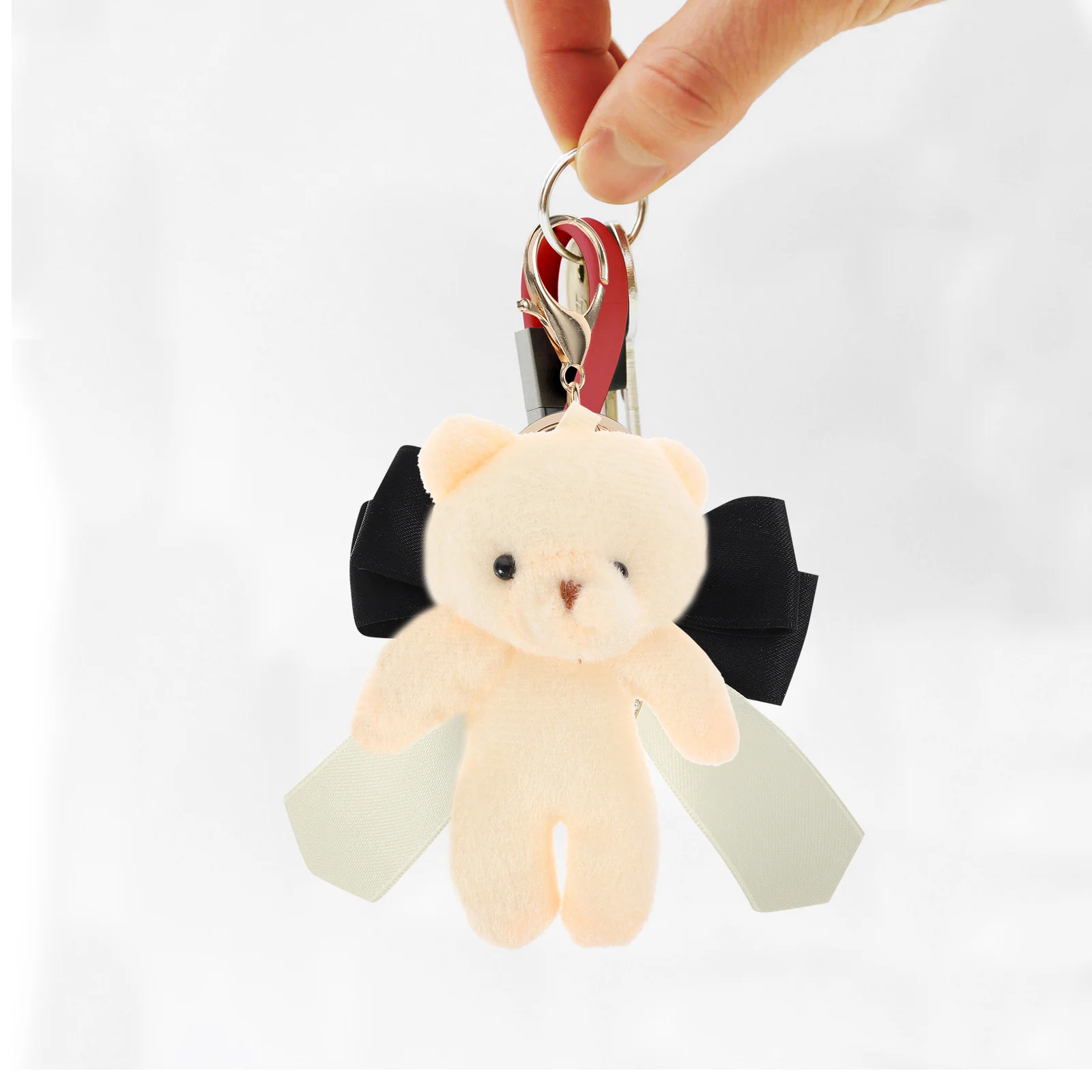 Ours Miniature 12 18cm, porte-clés souple, pendentif résistant à l'usure, joli breloque de sac, Figurine décorative, cadeau pour enfants