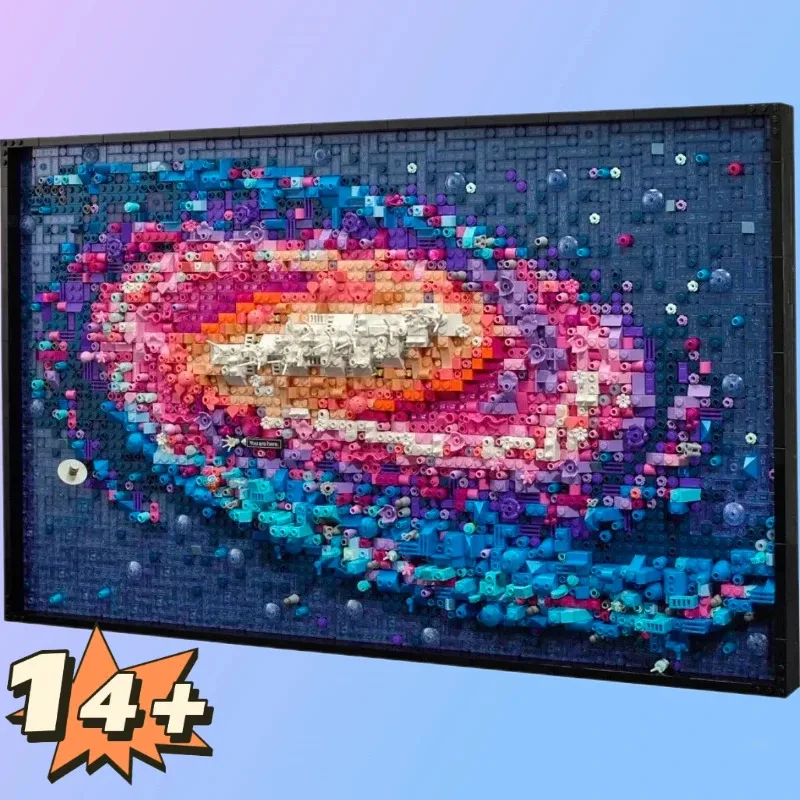 3091 Partículas; Decoración creativa de regalo de cumpleaños; Modelo de arte de píxel de la Vía Láctea; Juguete de bloques de construcción de ensamblaje de rompecabezas para niños y niñas