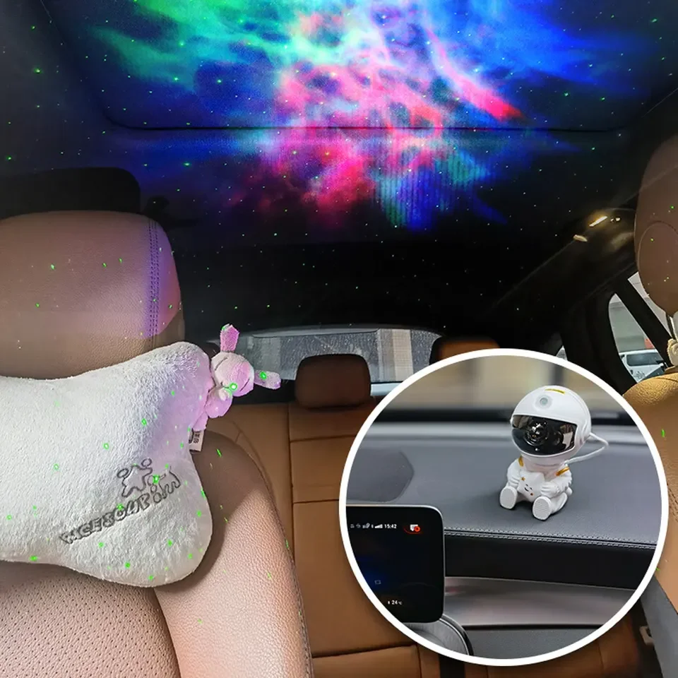 Star Night Light Projector Astronaut Galaxy Lamp Shoot To The Sky LED Baby Room Decoration For Children Bedroom Disco Dancing