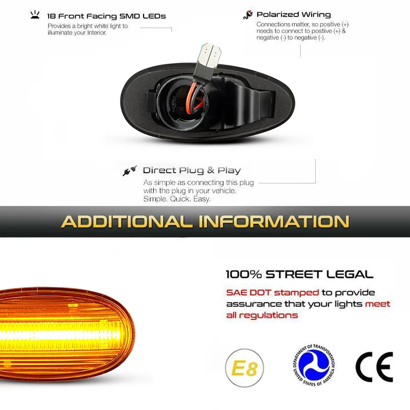 Dynamic Smoked LED Side Marker Light Turn Signal Light For Mitsubishi Lancer EVO Outlander OEM#MR522027