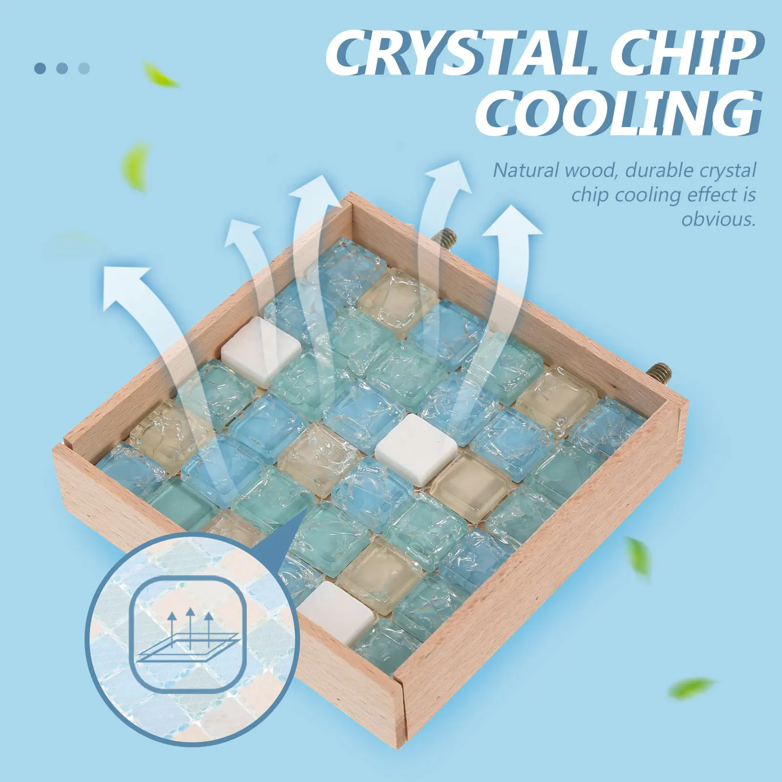 Hamster Cooling Board with Deep Wood Rack Large Cooling Mat Absorbs Heat for Summer Guinea Pig Bunny Small Pet Supplies