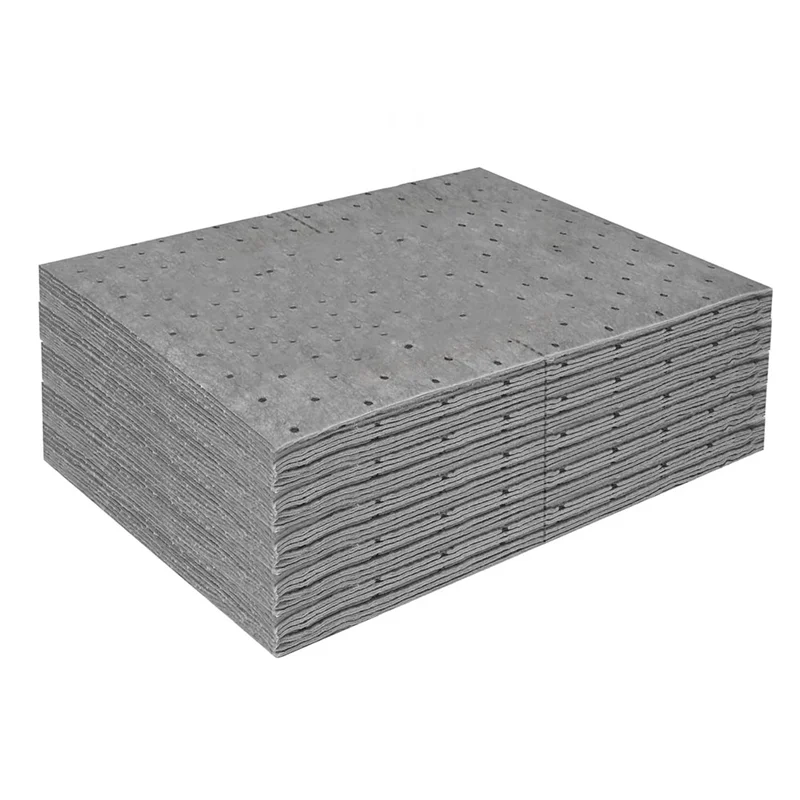 

YLS-For Automotive& Workshop Oil Absorbent Pads 50PC 13X10inch Meltblown Polypropylene Mats,Hand-Tear Lines, Spill Control