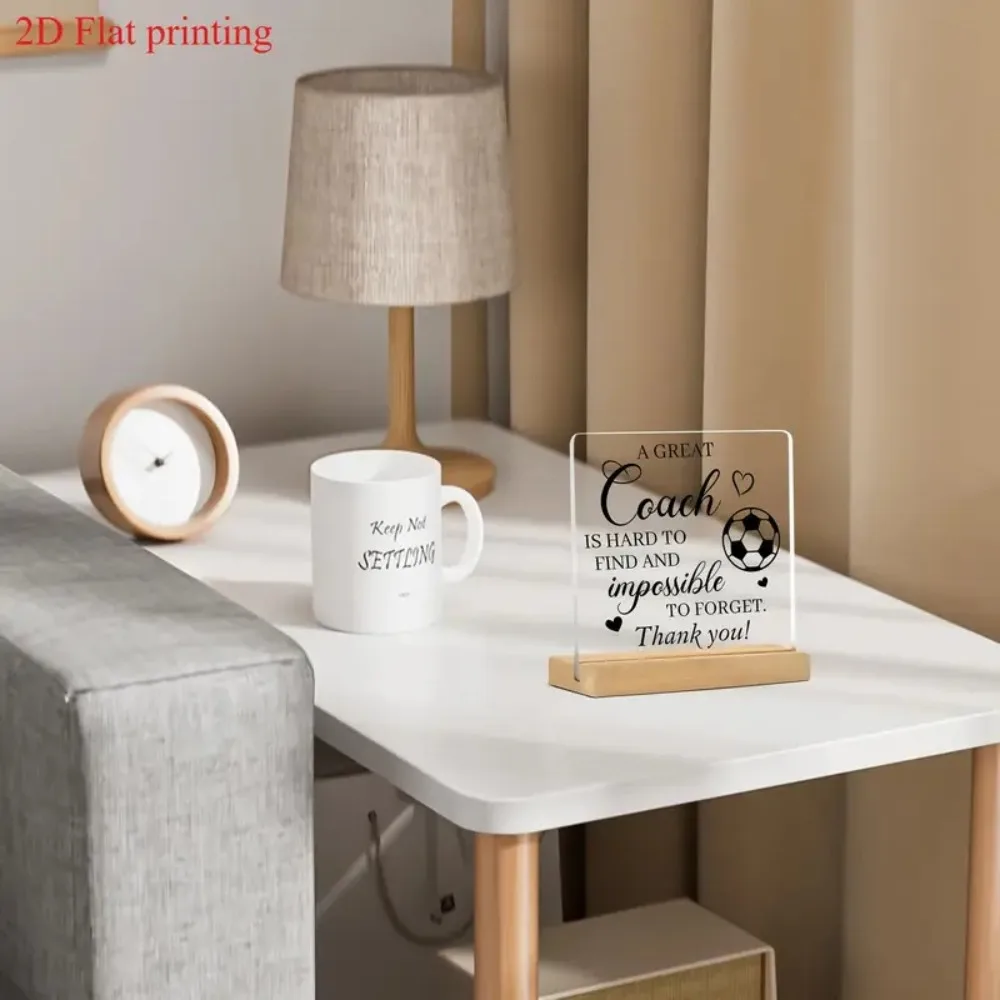 بطاقة شكر ملهمة من الأكريليك ثنائية الأبعاد - "العثور على مدرب ممتاز صعب ولا ينسى"، ديكور المكاتب المنزلية #4