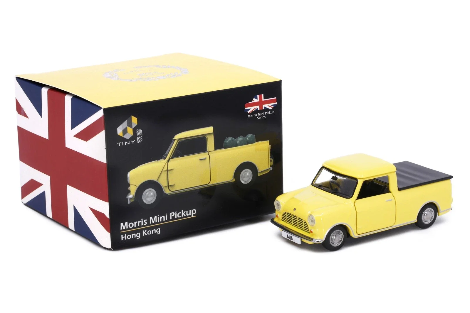Tiny City Die-cast Model Car - Morris Mini Pickup (Yellow) 1/50 Diecast Model Car Alloy