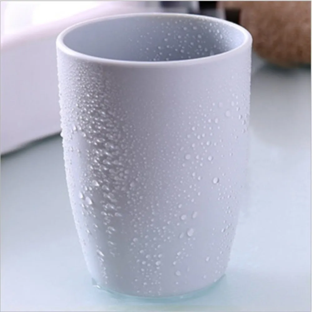 Wheat Straw Mouthwash Cup Minimalist Toothbrush Holder Rhombus Bathroom Tumbler Comfortable Handle Gargle Mug For Adult