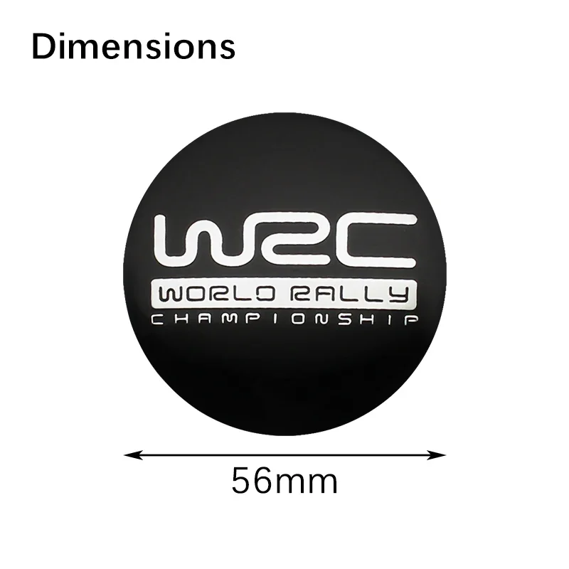 4pcs 56mm 60mm WRC World Rally Championship Emblem Badge Car Wheel Hub Center Caps Rim Cover Stickers Auto Styling Accessories