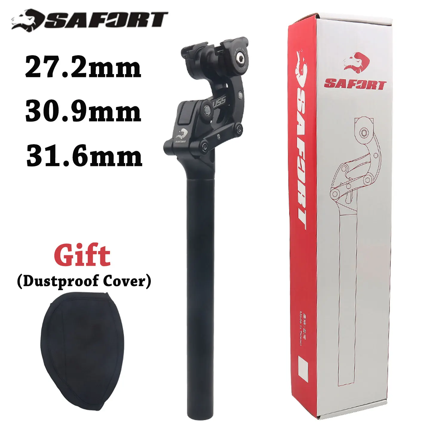 Safort AD SP18 USS MTB Suspension Seatpost 27.2 30.6 31.9mm Mountain Bike Seat Post Bicycle Dropper Seatpost Cycling Parts