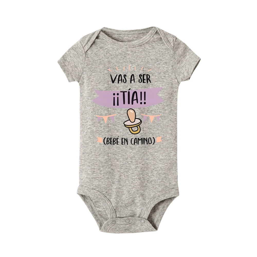 You\'re Going To Be An Aunt Baby on The Way Printed Newborn Romper Pregnancy Announcement Clothes Baby Reveal Bodysuit for Aunt