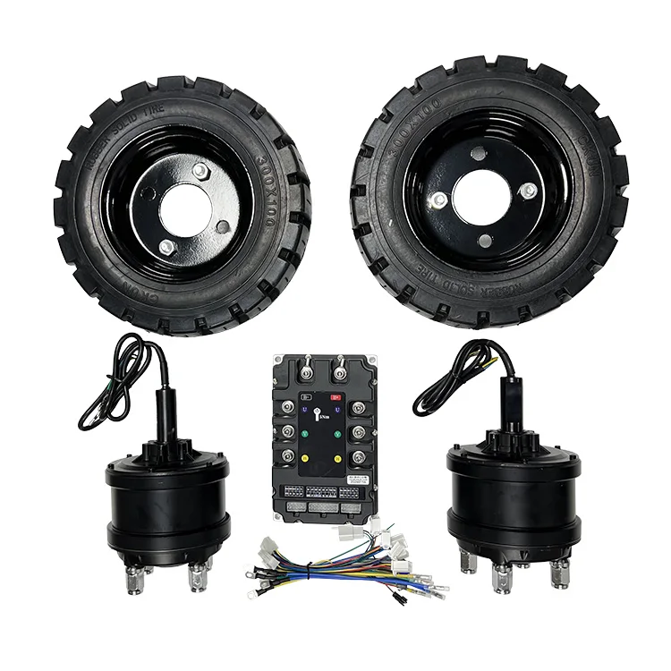 12 Inch 120Nm Brushless Geared Hub Motor with Encoder, Rear Wheel Drive for AGV Robot & Logistics
