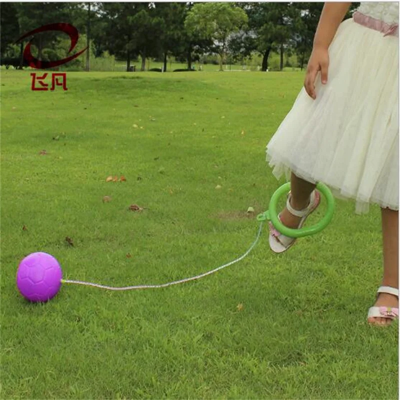 Child Adults Jump Ball Rotation Jump Ring Single Foot Jump Rope Ball Exercise Coordination Balance Kids Outdoor Sports Fun Toy