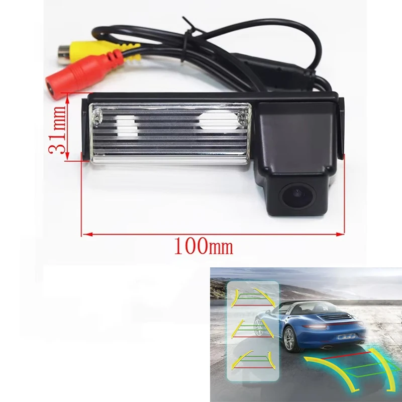 For Mitsubishi Attrage Mirage G4 Grandis Montero Nativa Pajero MPV Dynamic Trajectory Track Car Rear View Backup Reverse Camera