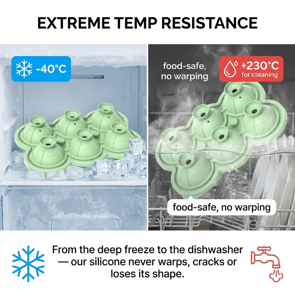 Ice Cube Trays Silicone Sphere Whiskey Ice Ball Maker with Lids Large Ice Cube Molds for Cocktails & Bourbon-Reusable & BPA Free