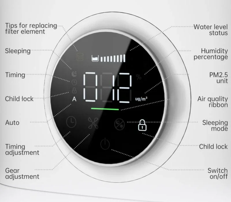 Air Purifier Air Cleaning Machine Purification Humidifier Integrated Disinfection Machine Formaldehyde Removal Smoking Purifier