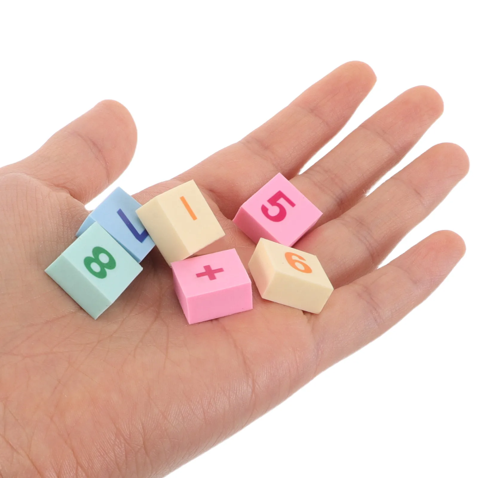 

60Pcs Learning Erasers Math Puzzle Design Pencil Erasers No Residue Clean Erasing Portable Size for School Home Travel Bulk
