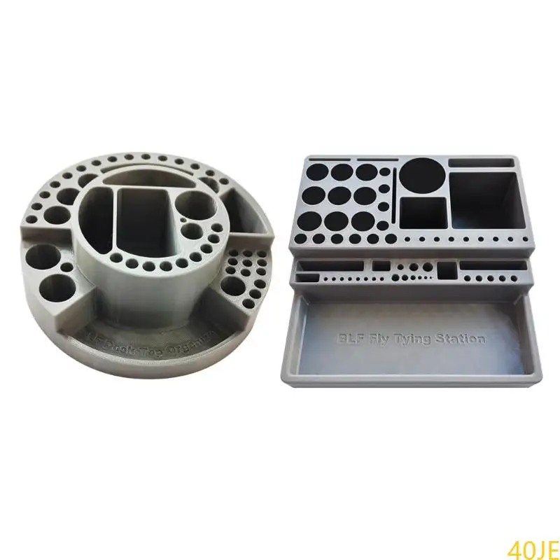 40Je Fly Tying Desktop Storage Rack Rack Fly Tool Stand stockage BAIT BACTES Station d'outils reliure