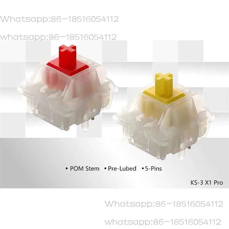 Milky Pro Switches Milky Yellow Pro Red Linear Pre Lubed Switch SMD RGB Mx Stem Switch for Mechanical Keyboard 5pin