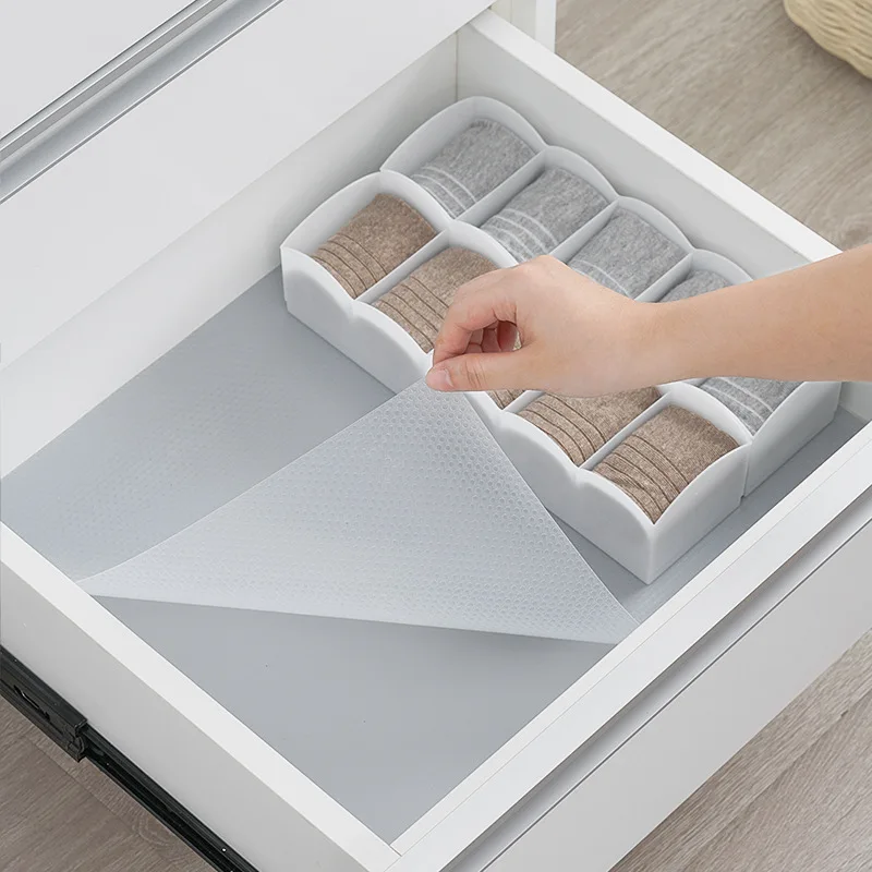 E9 Waterproof Pad Shelf Drawer Liner Cabinet Non Slip Table Cover Mat Refrigerator Pad Tablecloth Moistureproof Kitchen Pad Mat