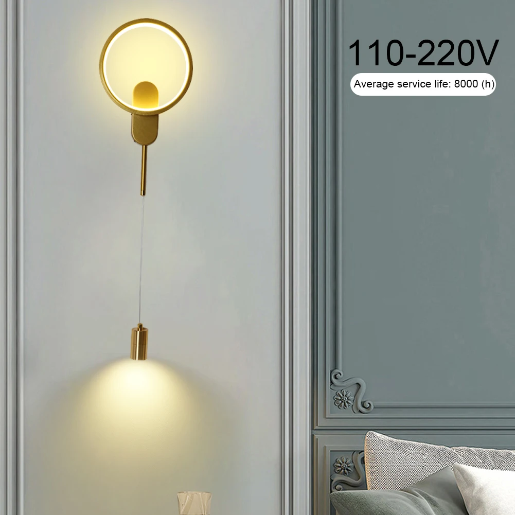 

Nordic Wall Lamp 3000k-6000k Mental Modern Gold Suspension Lamp Easy To Install Wall Mounted for Living Room Bedroom Dining Room