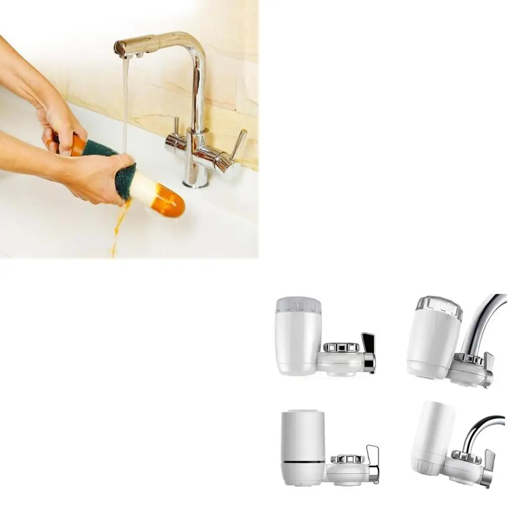 

4 Pcs Replacement Ceramic Faucet Tap Water Filter Purfier Cartridge Durable Gift for Home Kitchen Housheold Easy to Use