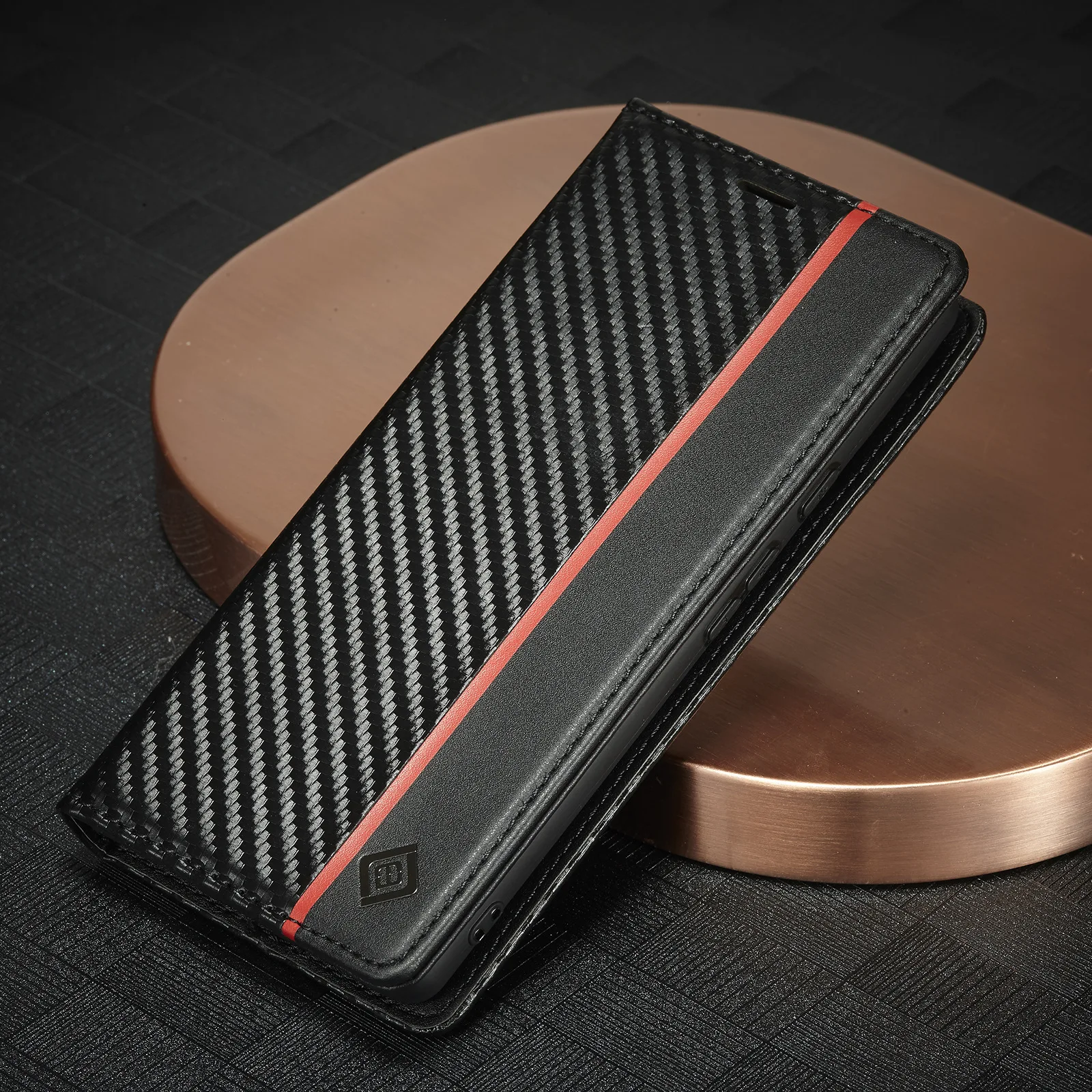 Kohlefaser-Textur-PU-Leder-Handyhülle für Google Pixel 10 Pro XL 9A 9 Pro 8 8A 7 7A 6 6A Kartensteckplatz-Halter Brieftasche Flip-Cover