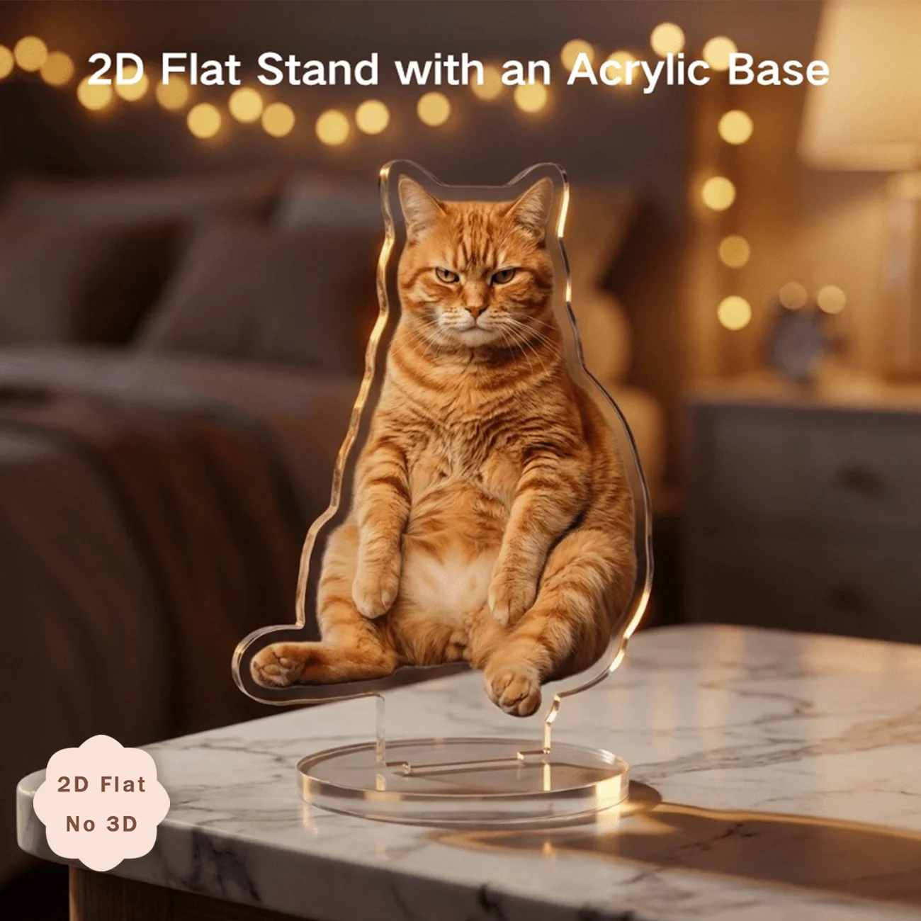 Wedding Souvenir - Custom Pet Photo Cutout Acrylic Stand,