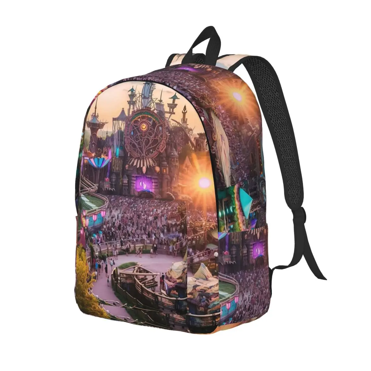 Tomorrowland Belgian Electronic Dance Music Festival Student Backpack School Bag Daypack for Men Women Bookbag Shoulder Bags