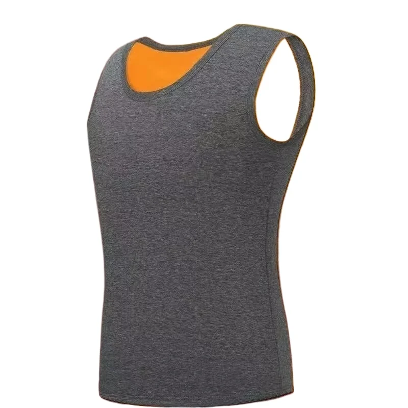 Men Thermal Underwear Velvet Thickened Warm Vest Autumn Sleeveless Top Breathable Inner Wear Thermo Bottoming Shirt Tank Tops
