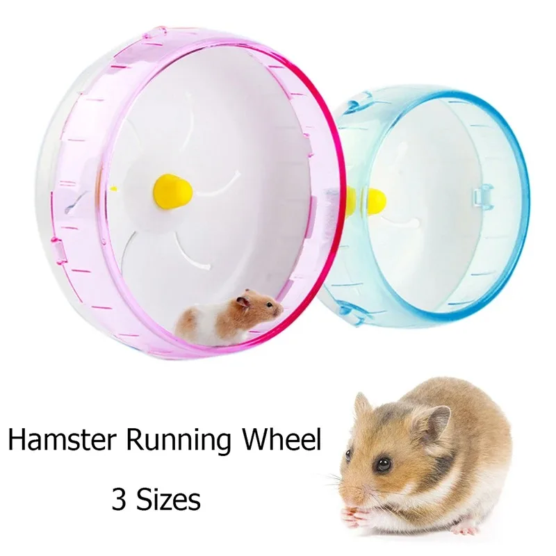 Hamster Wheel Running Disc Toy Sport Running Silent Transparent Small Pet Rotatory Jogging Wheel Toys Pet Hamster Cage Supplies